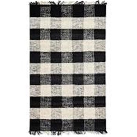 Work-Of-Art 5 x 7 ft. Great Glen Rectangular Rug - Black, Ivory WO2521470